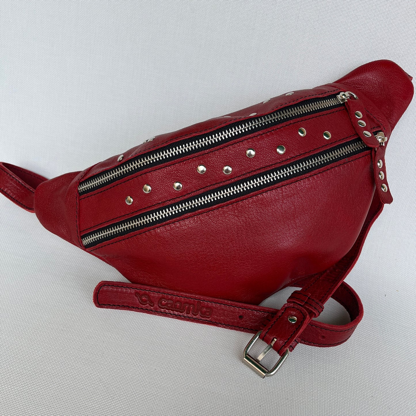 Premium Retro Chic Fuchsia Natural BioCuir® Leather Exclusive Piece No. 12986