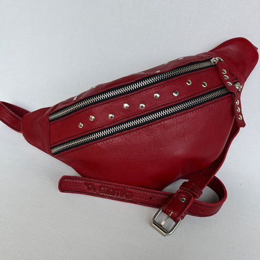 Premium Retro Chic Fuchsia Natural BioCuir® Leather Exclusive Piece No. 12986