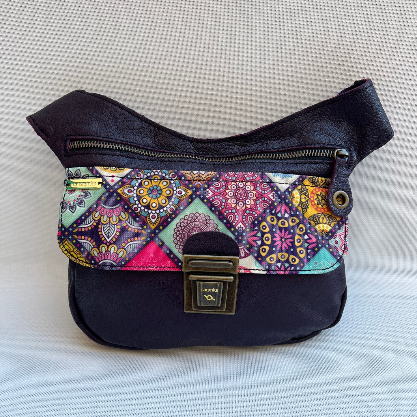 Special Dark Purple & Mandalas · Piel natural BioCuir® · Pieza Única Núm. 12806