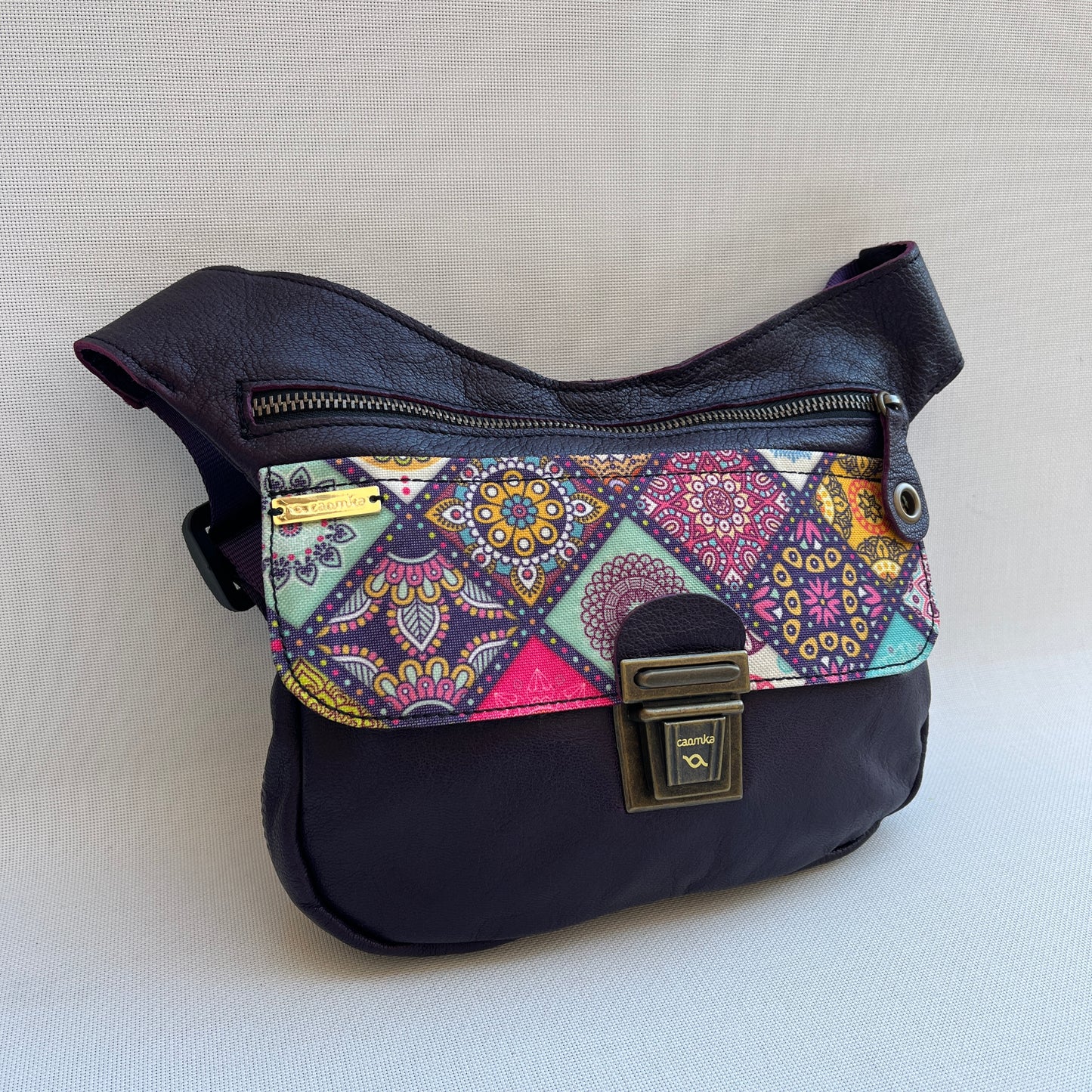 Special Dark Purple & Mandalas · Piel natural BioCuir® · Pieza Única Núm. 12806