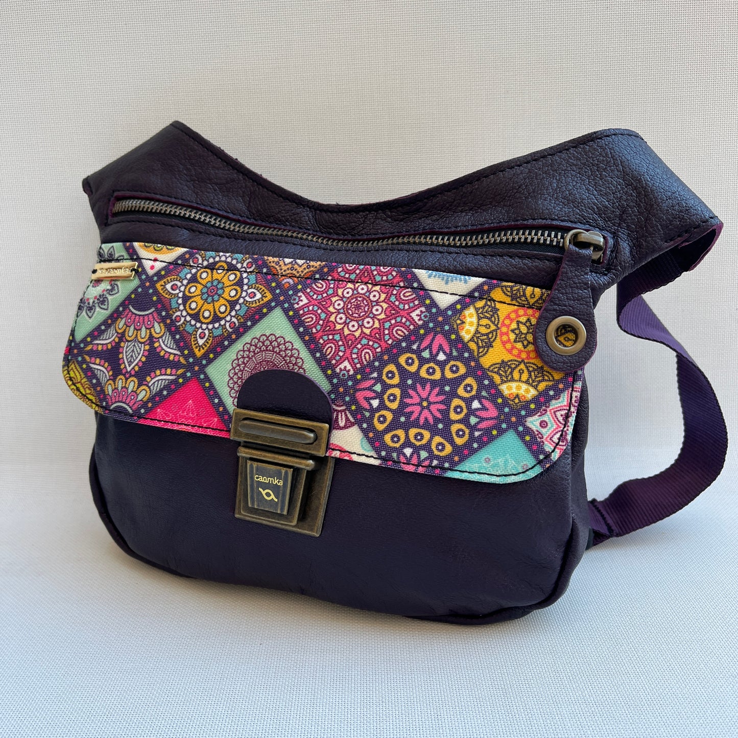 Special Dark Purple & Mandalas · Piel natural BioCuir® · Pieza Única Núm. 12806