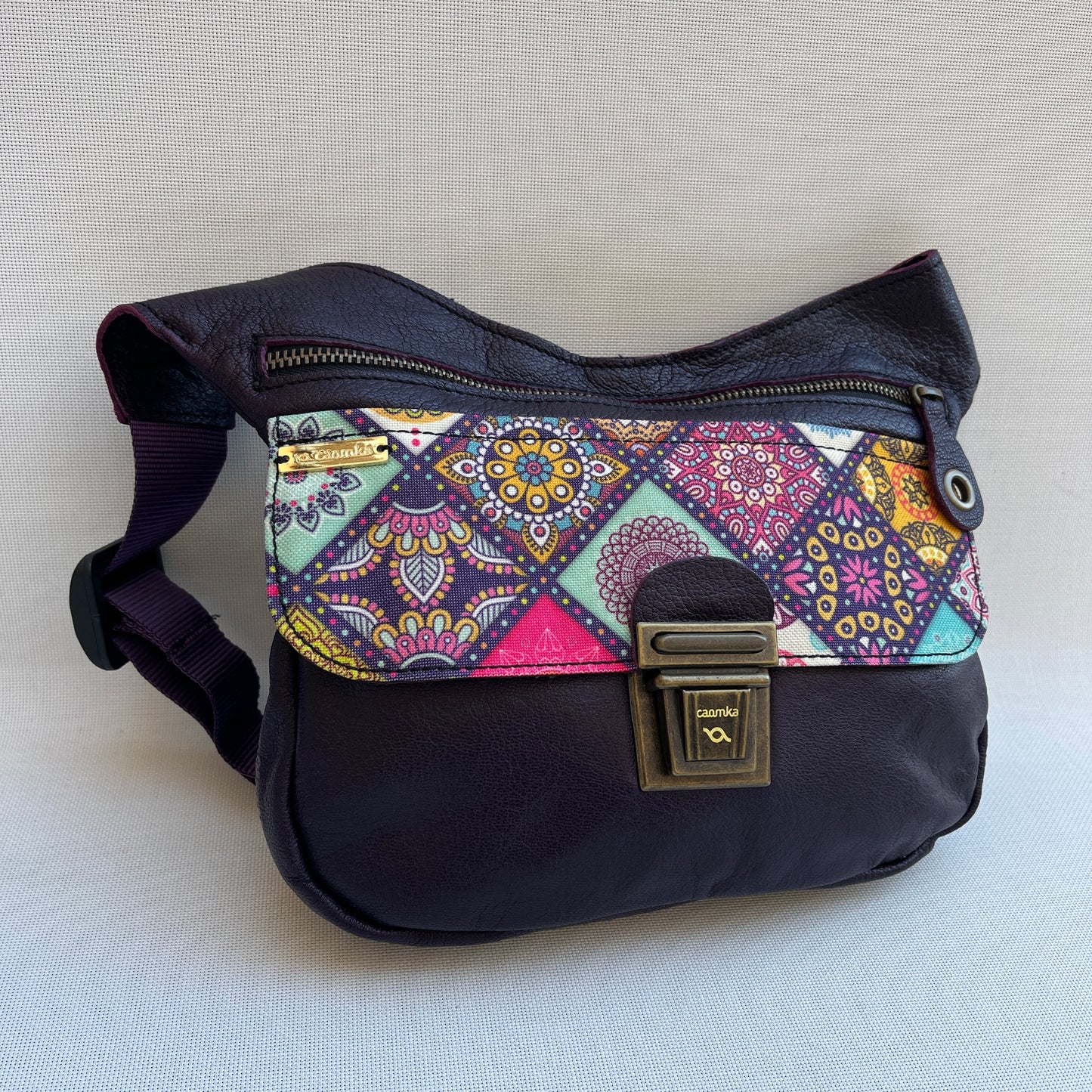 Special Dark Purple & Mandalas · Piel natural BioCuir® · Pieza Única Núm. 12806