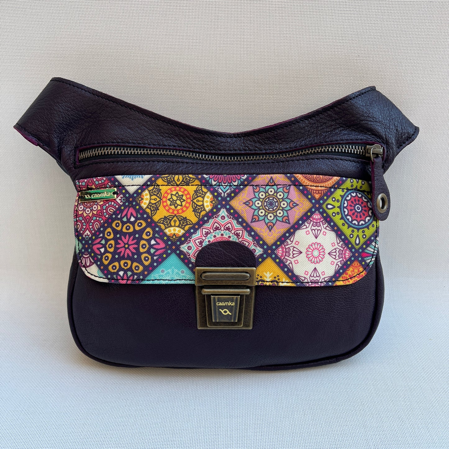 Special Dark Purple & Mandalas · Piel natural BioCuir® · Pieza Única Núm. 12935