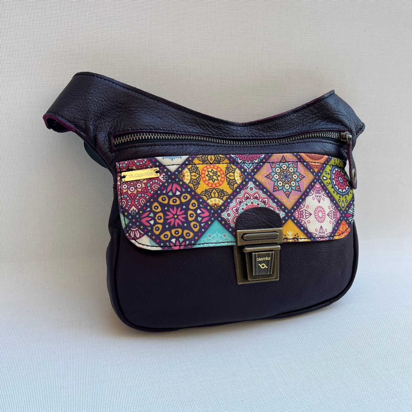 Special Dark Purple & Mandalas · Piel natural BioCuir® · Pieza Única Núm. 12935