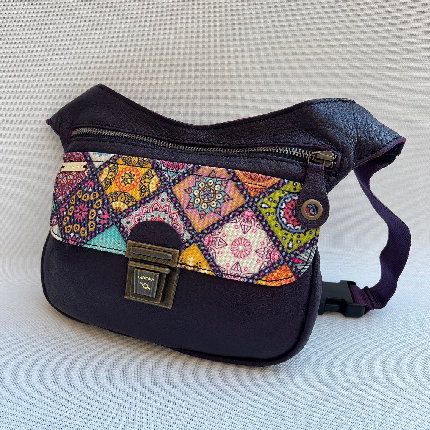 Special Dark Purple & Mandalas · Piel natural BioCuir® · Pieza Única Núm. 12935