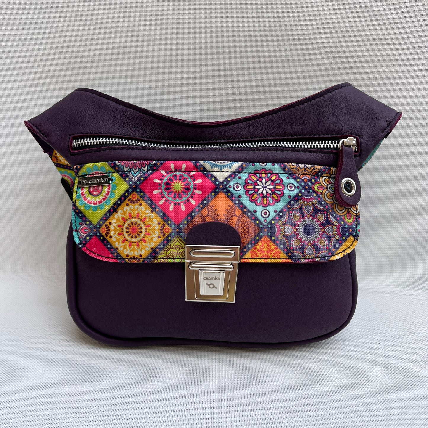 Summer Purple & Mandalas · Piel natural BioCuir® · Pieza Única Núm. 12009