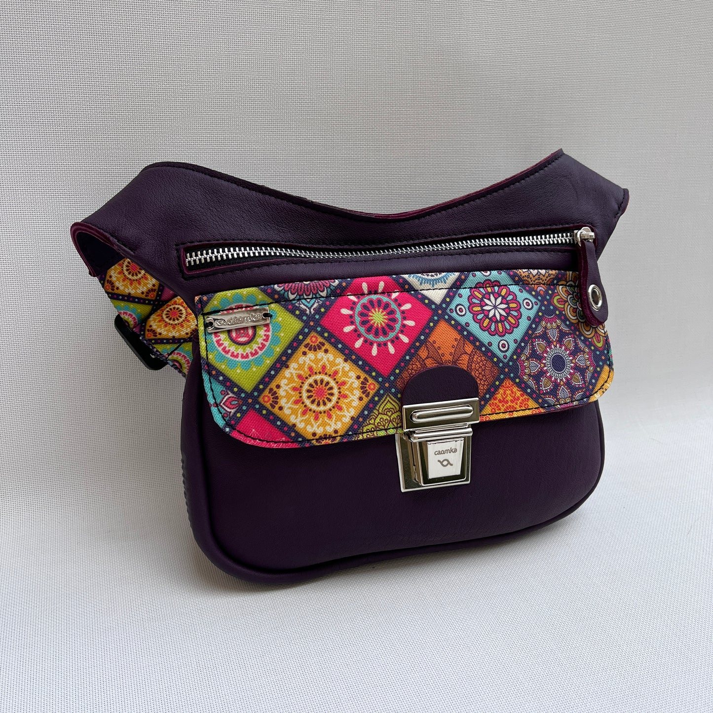 Summer Purple & Mandalas · Piel natural BioCuir® · Pieza Única Núm. 12009