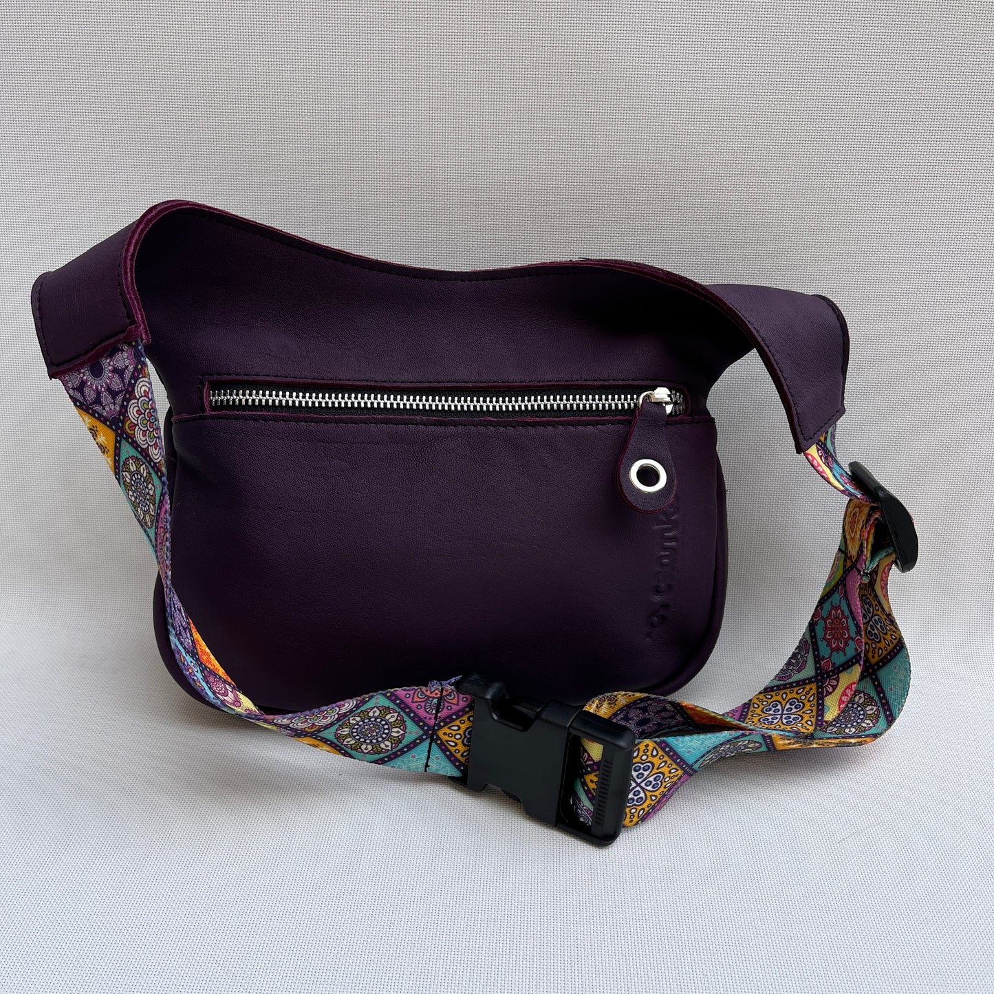 Summer Purple & Mandalas · Piel natural BioCuir® · Pieza Única Núm. 12009