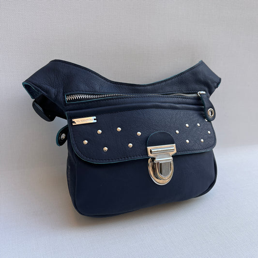 Premium Blue &amp; Silver Natural BioCuir® Leather Exclusive Part No. 12876
