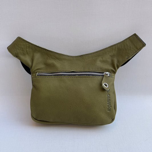 Premium SKULLS Pistachio Green & Silver Natural BioCuir® Leather Exclusive Piece No. 12879