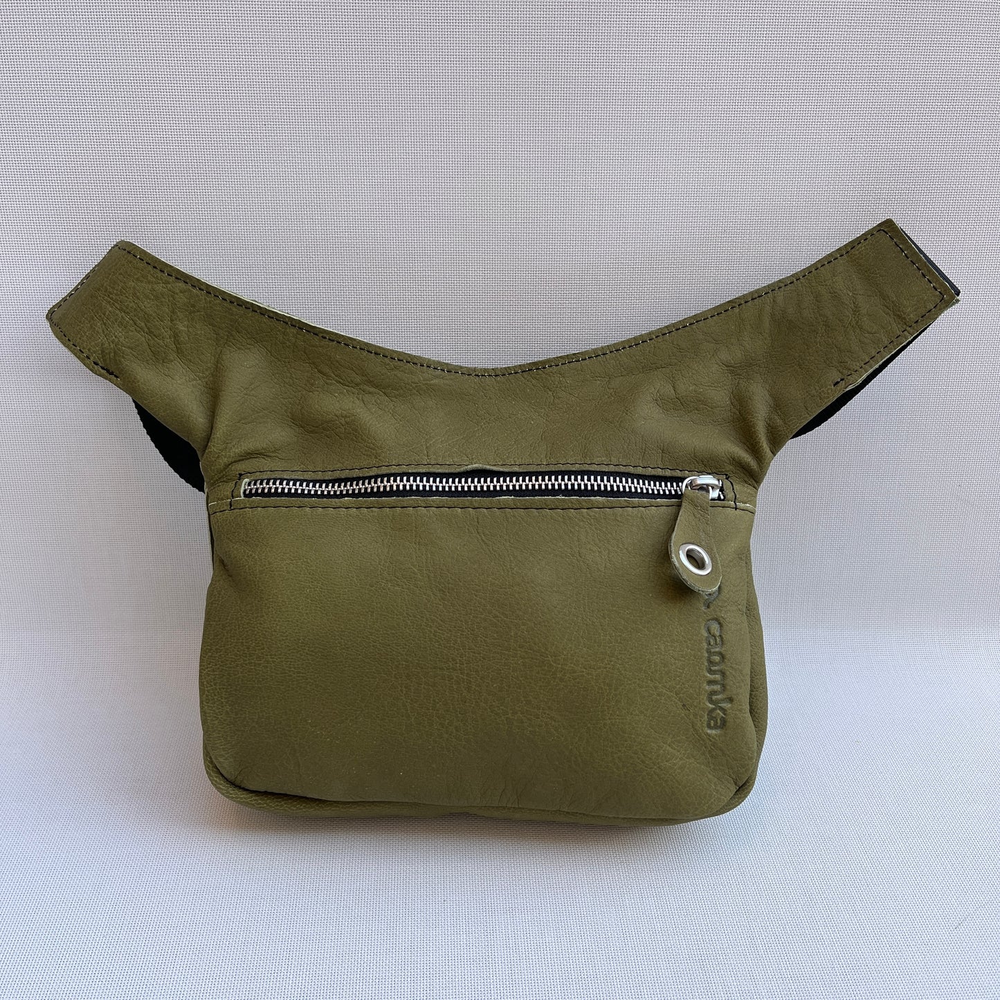 Premium SKULLS Pistachio Green &amp; Silver Natural BioCuir® Leather Exclusive Piece No. 12879