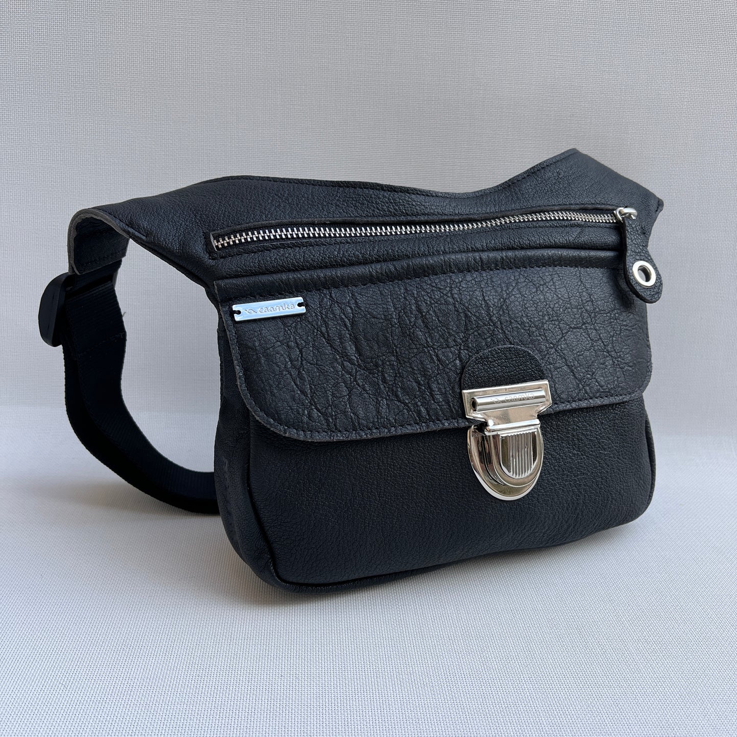 Special Black &amp; Silver BioCuir® natural leather Exclusive Part No. 12824