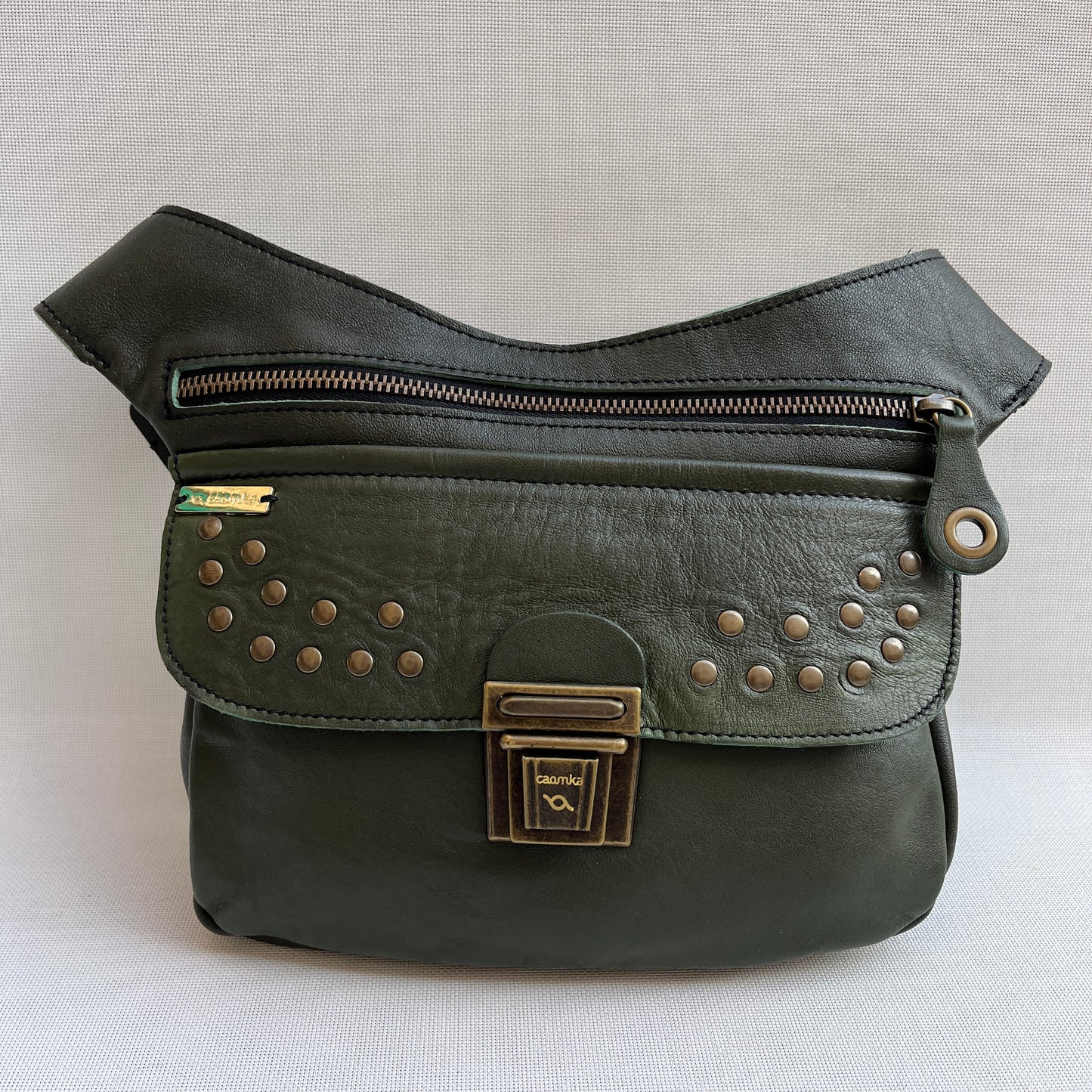 Premium Green &amp; Old Gold Natural BioCuir® Leather Exclusive Part No. 12868