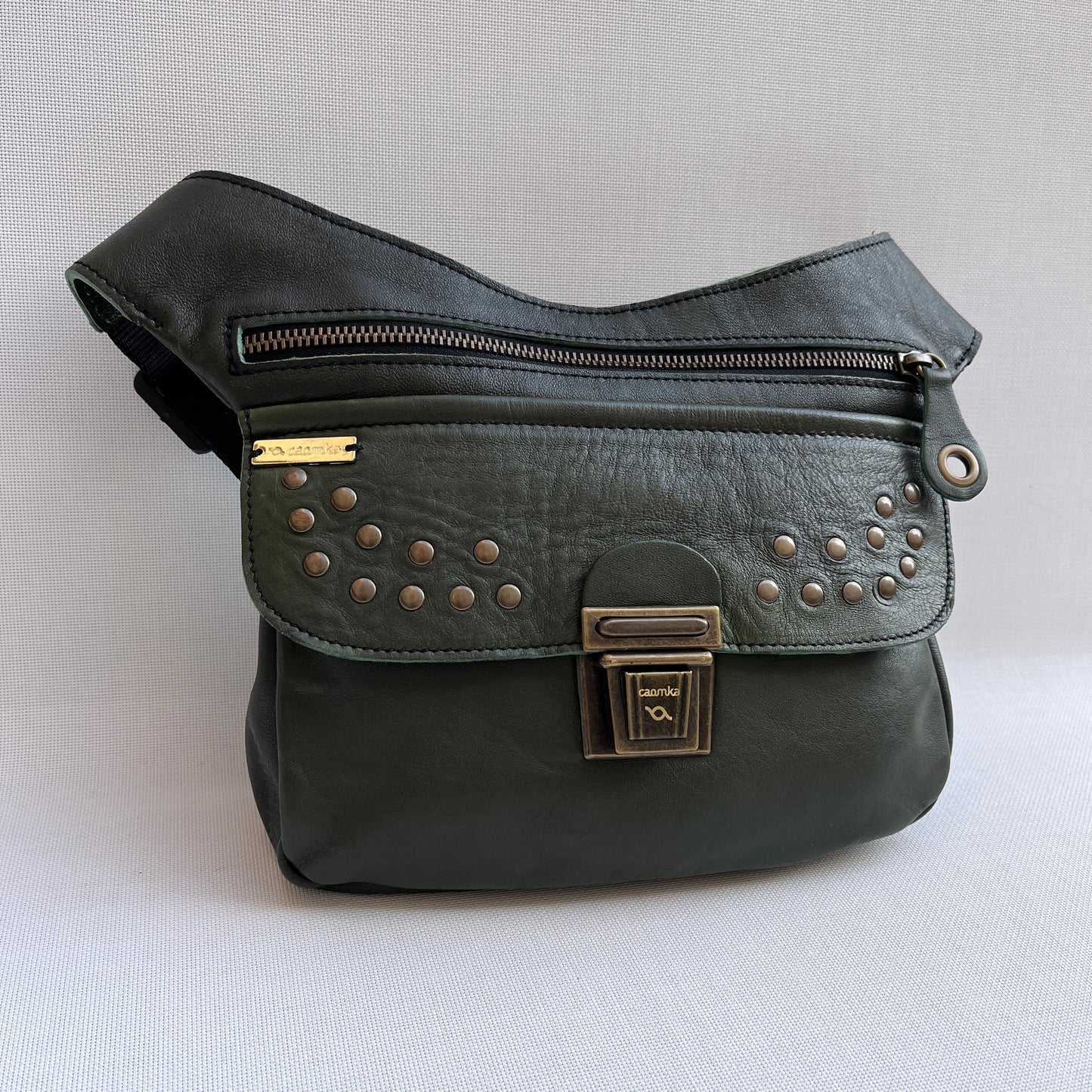 Premium Green &amp; Old Gold Natural BioCuir® Leather Exclusive Part No. 12868