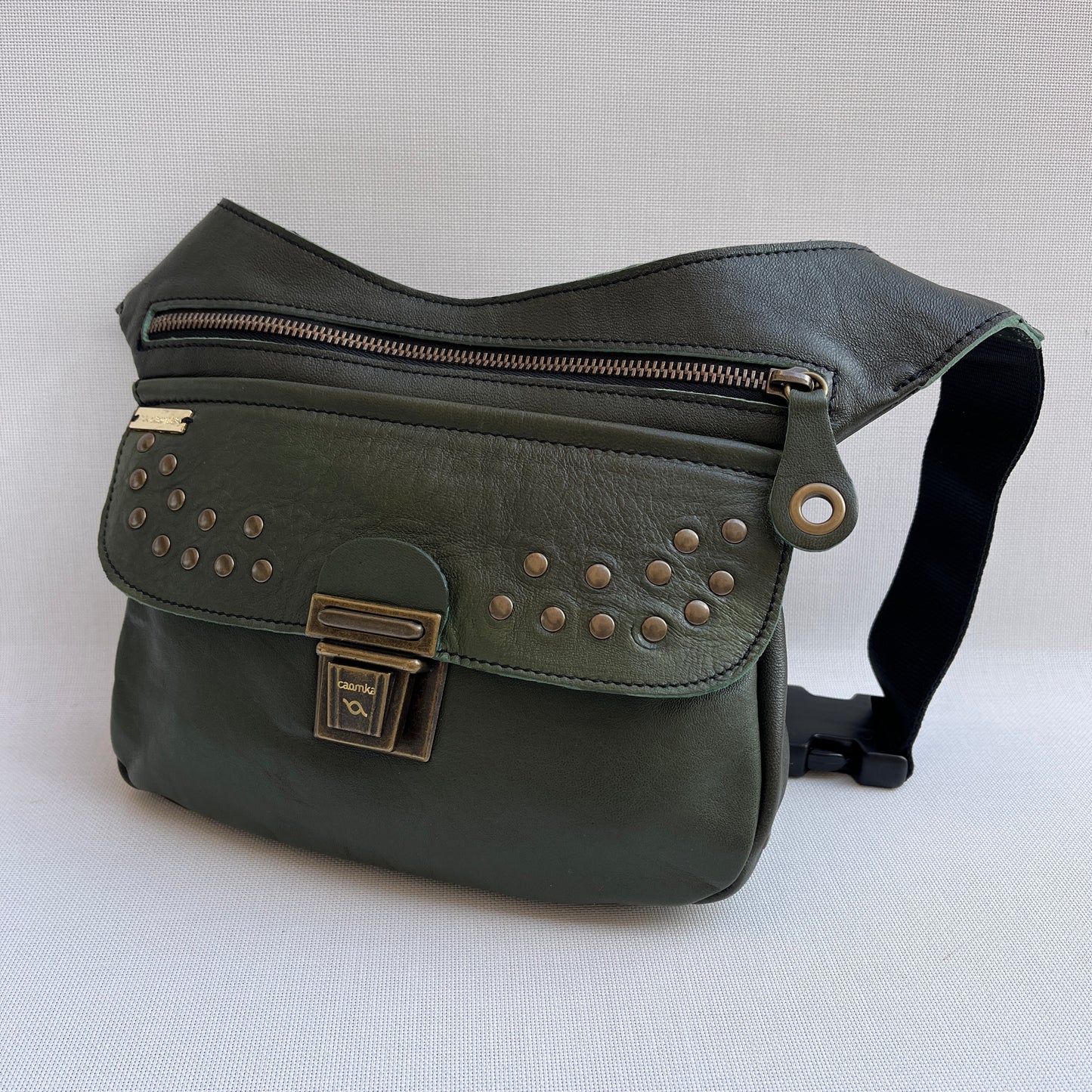Premium Green &amp; Old Gold Natural BioCuir® Leather Exclusive Part No. 12868