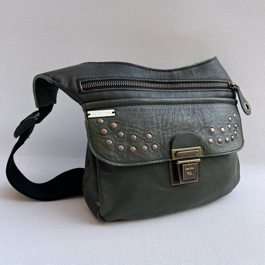 Premium Green &amp; Old Gold Natural BioCuir® Leather Exclusive Part No. 12868