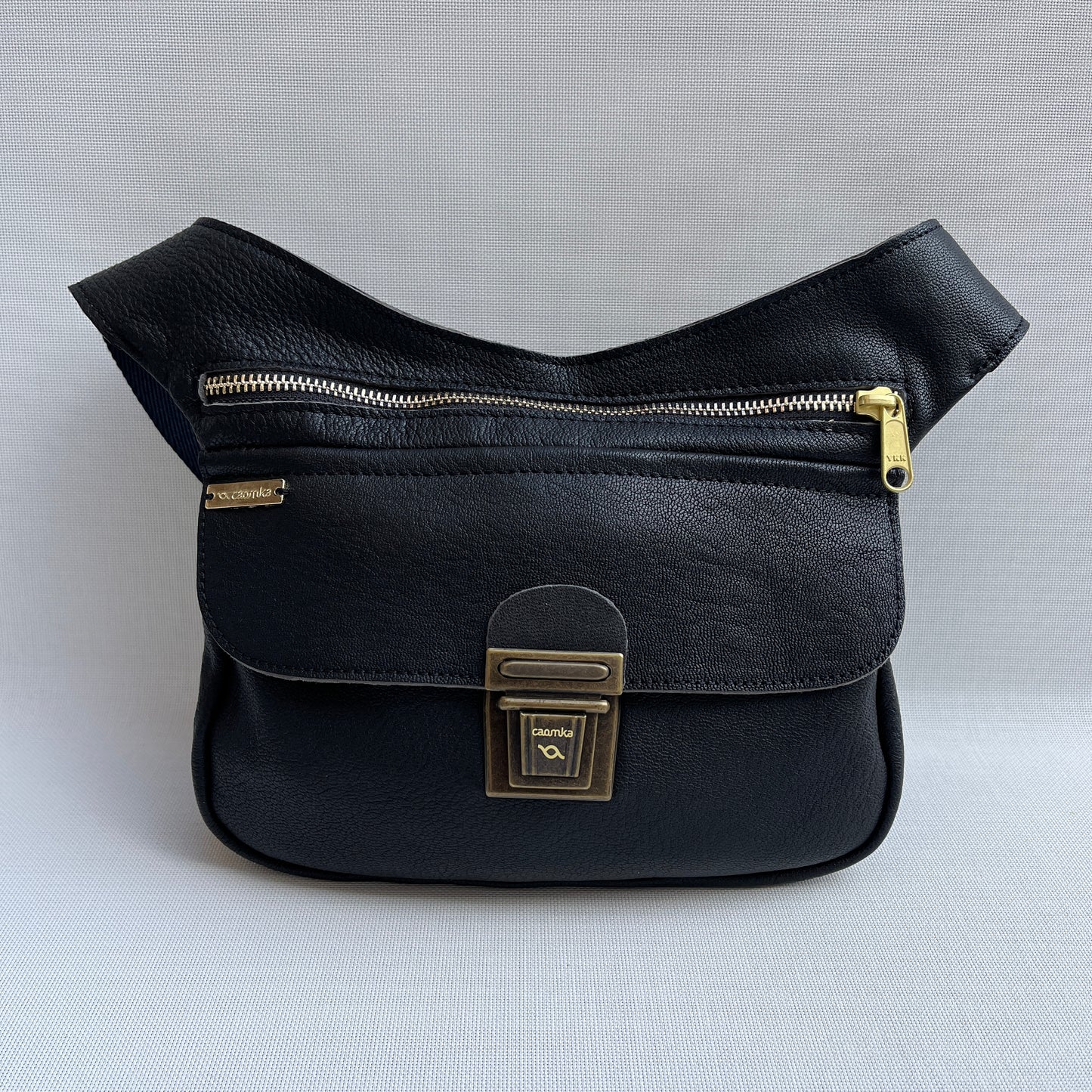 Special Black &amp; Golden Plus Natural leather BioCuir® Exclusive Piece No. 12828