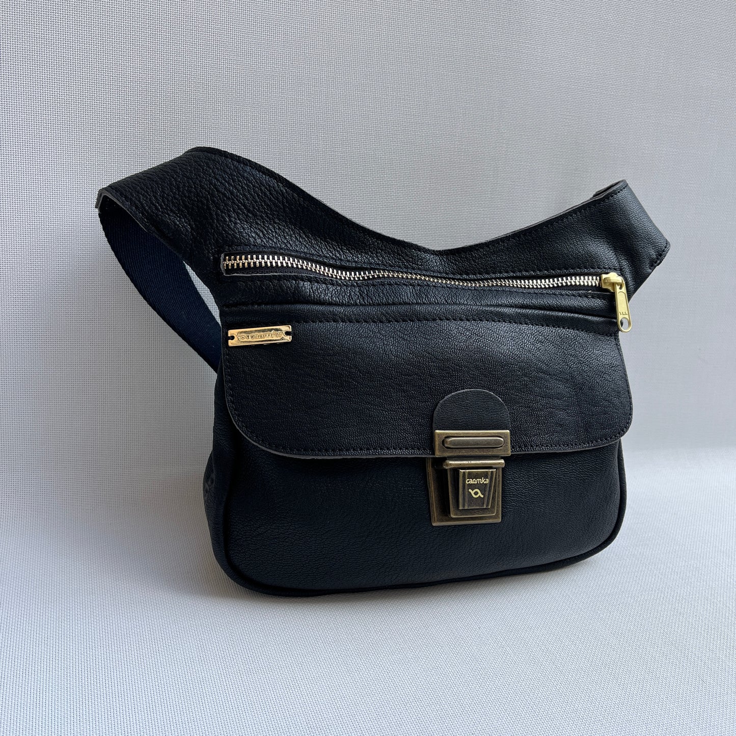 Special Black &amp; Golden Plus Natural leather BioCuir® Exclusive Piece No. 12828
