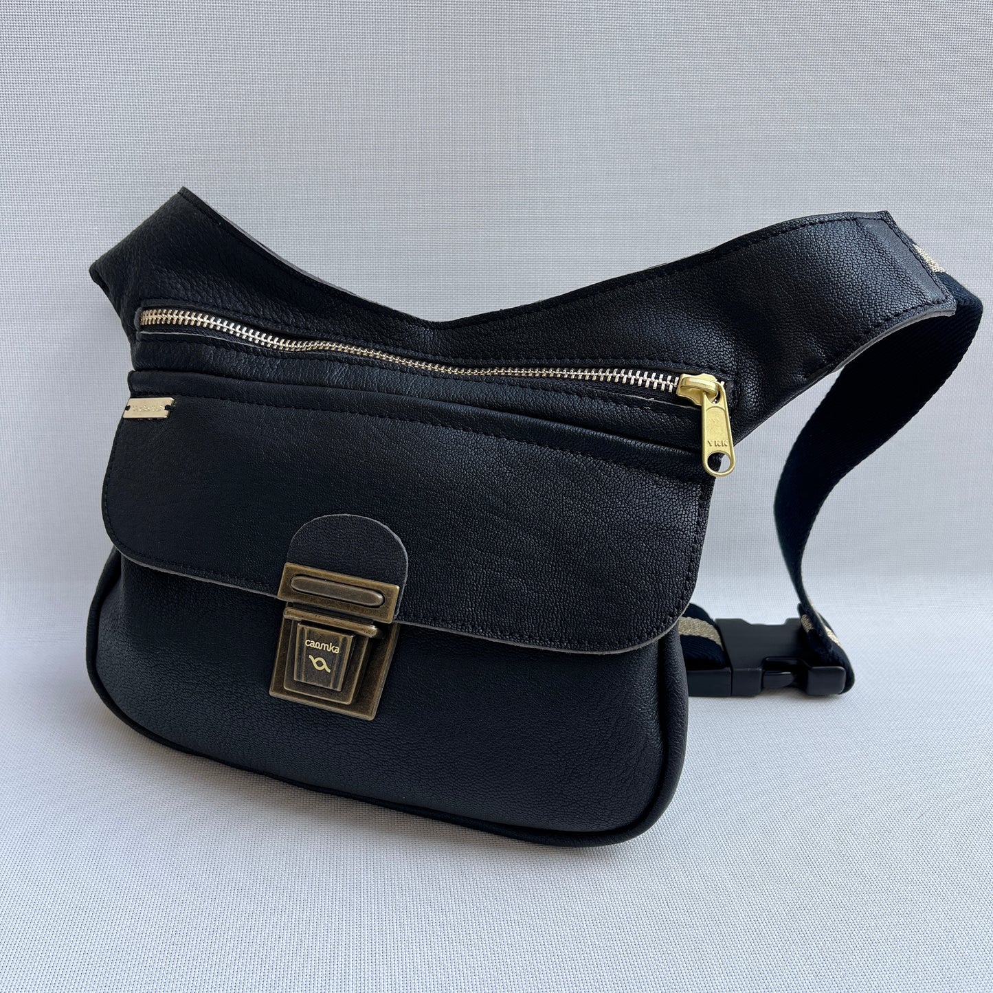 Special Black &amp; Golden Plus Natural leather BioCuir® Exclusive Piece No. 12828