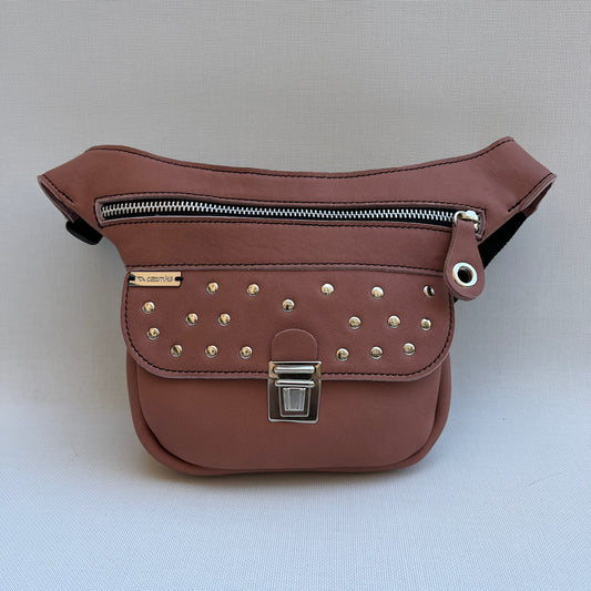 Mini Premium Pink &amp; Silver Natural BioCuir® Leather Exclusive Piece No. 11251