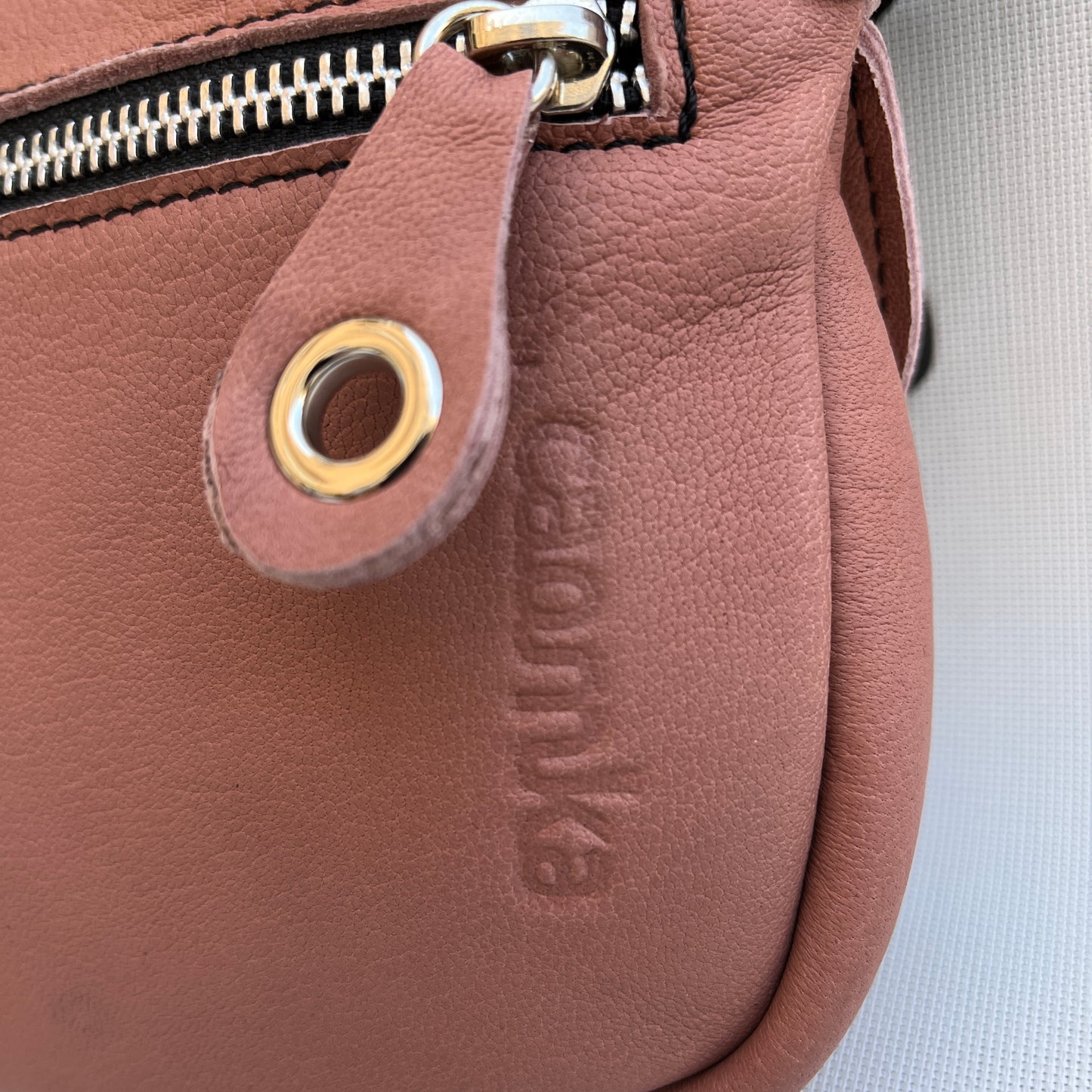 Mini Premium Pink &amp; Silver Natural BioCuir® Leather Exclusive Piece No. 11251