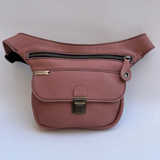 Mini Pink & Old Gold · Piel natural BioCuir® · Pieza Exclusiva Núm. 12037