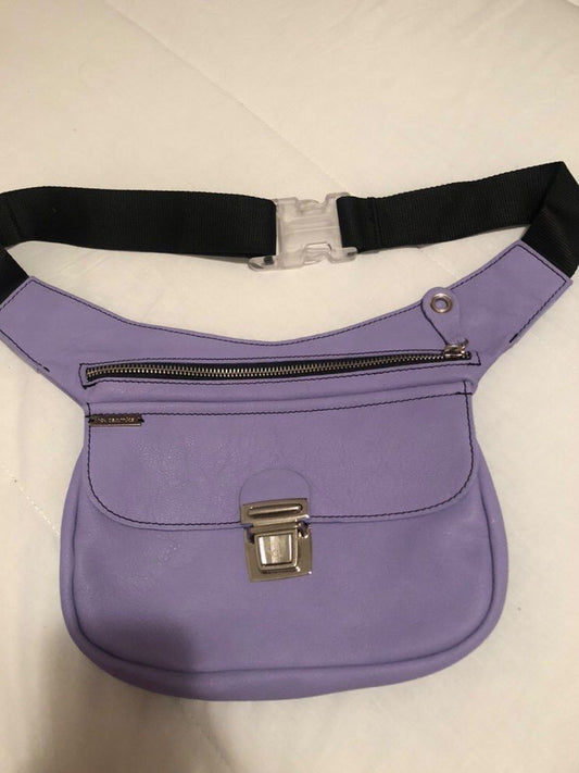 Special Lavender &amp; Silver BioCuir® natural leather Exclusive Piece No. 8901