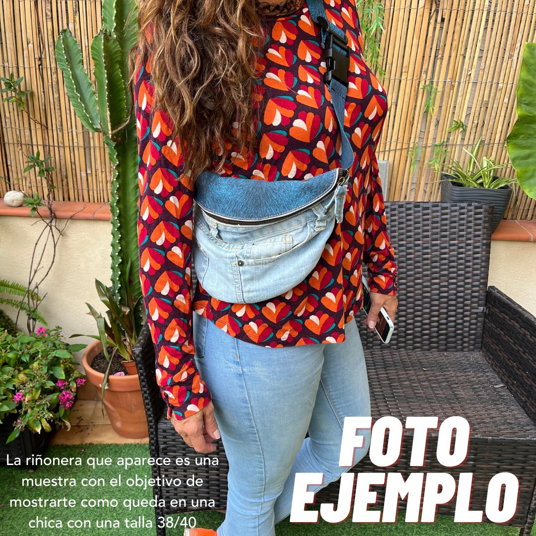 Maxi Retro Chic ♻️ Jeans Recycled ♻️ · Limited Edition · Unique Piece No. 12707