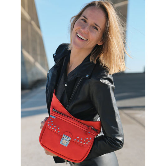 Premium Red &amp; Silver Natural BioCuir® Leather Exclusive Part No. 11592